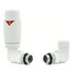 M-TRV-073-CR-WW - Ramone Modern Corner TRV All White Thermostatic Radiator Valves With Sleeves M-TRV-073-CR-WW - Ramone Modern Corner TRV All White Thermostatic Radiator Valves With Sleeves